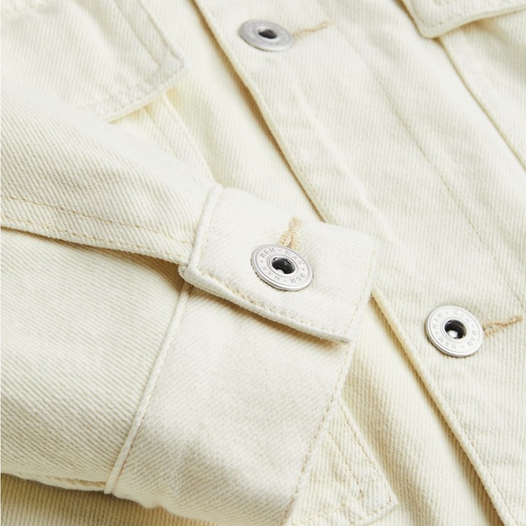 LINED BORG-COLLAR DENIM JACKET - Picture 2 of 5